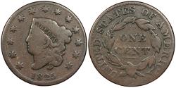 Us Coins - 1825 Matron Head 1 Cent N.3