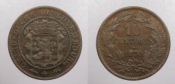 World Coins - LUXEMBOURG: 1870 w/o dot 10 Centimes