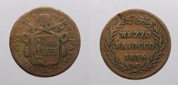 World Coins - ITALIAN STATES: Papal States 1836-B VI 1/2 Baiocco