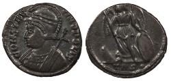 Ancient Coins - Time of Constantine I 317-337 A.D. Follis Trier Mint EF