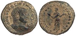 Ancient Coins - Constantius I 293-306 A.D. Follis Carthage Mint Good VF