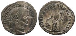 Ancient Coins - Maximianus First Reign: 286-305 A.D. Follis Rome Mint Near EF