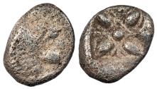 Ancient Coins - Ionia Miletos ca. late 6th-early 5th Century B.C. Obol (or diobol) Fine
