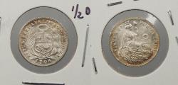 World Coins - PERU Republic 1903/803-JF 1/2 Dinero