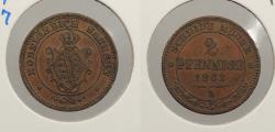 World Coins - GERMAN STATES: Saxony- Albertine Line 1862-B 2 Pfennige