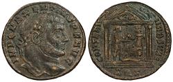 Ancient Coins - Maxentius 306-312 A.D. Follis Aquileia Mint Near EF