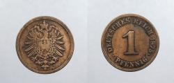 World Coins - GERMANY: 1875 H 1 Pfennig