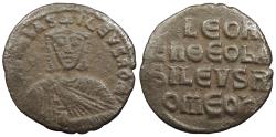 Ancient Coins - Leo VI, the Wise 886-912 A.D. Follis Constantinople Mint Good Fine