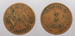 World Coins - CHINA: Republic ND (1912) 10 Cash