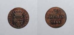 World Coins - ITALIAN STATES: Tuscany 1845 Quattrino