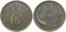 World Coins - DENMARK 1880 2 Ore