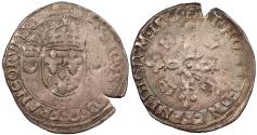 World Coins - FRANCE Henri II 1547-1559 Douzain aux Croissants 1551-H EF