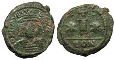 Ancient Coins - Maurice Tiberius 582-602 AD Decanummium Constantine in Numidia mint (?) VF