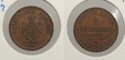 World Coins - GERMAN STATES Saxony- Albertine Line 1862-B 2 Pfennige
