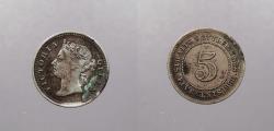 World Coins - STRAITS SETTLEMENTS: 1888 Victoria 5 Cents