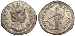 Ancient Coins - Julia Mamaea, mother of Severus Alexander 222-235 A.D. Denarius Rome Mint Good VF