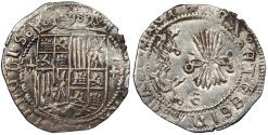 World Coins - SPAIN Ferdinand & Isabella 1474-1504 Real 1497-1566 EF