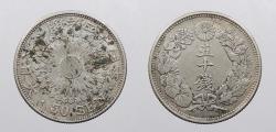 World Coins - JAPAN: Yr.44 (1911) 50 Sen
