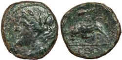 Ancient Coins - Sicily Syracuse Hieron II ca. 275-215 B.C. AE18 Good VF