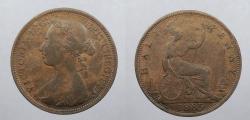 World Coins - GREAT BRITAIN: 1885 Victoria 1/2 Penny
