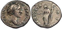 Ancient Coins - Antoninus Pius 138-161 A.D. Denarius Rome mint Near VF
