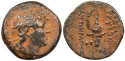 Ancient Coins - Seleukid Kings Tryphon 142-138 B.C. AE18 VF