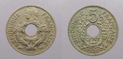 World Coins - FRENCH INDO-CHINA: 1938 5 Cents