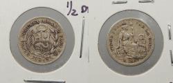 World Coins - PERU: 1913-FG 1/2 Dinero