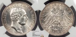 World Coins - GERMAN STATES Saxony- Albertine Line Friedrich August III 1914-E 2 Mark NGC MS-64