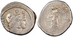 Ancient Coins - Mn. Cordius Rufus 46 B.C. Denarius Rome Mint About Fine