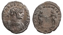 Ancient Coins - Aurelian 270-275 A.D. Antoninianus Siscia Mint EF
