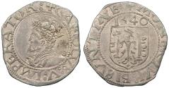 World Coins - FRANCE Besançon Charles V, as Holy Roman Emperor 1530-1556 Blanc (1/2 Karolus) 1540 EF