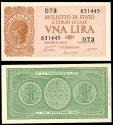 World Coins - ITALY Ministero del Tesoro 23 November 1944 Lira UNC