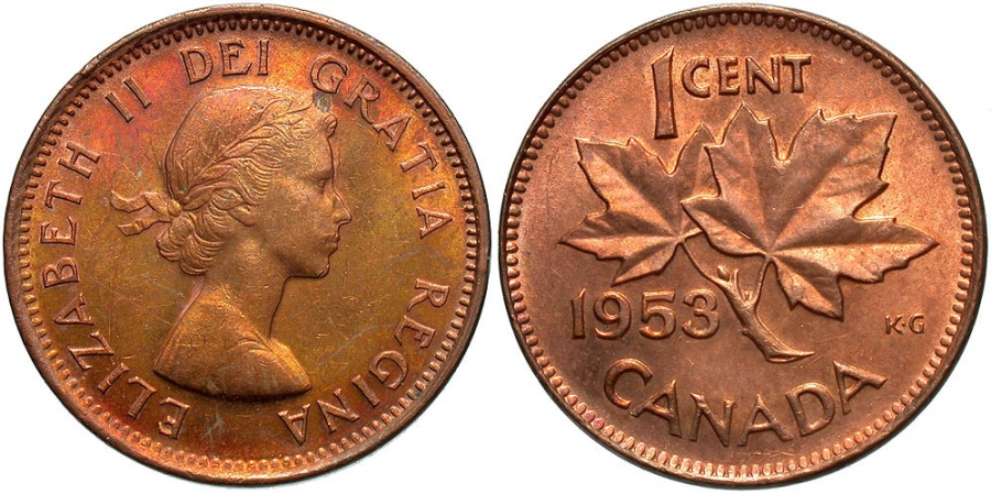 CANADA: 1953 1 Cent | North & Central American and Caribbean Coins