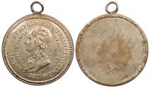 World Coins - FRANCE 1795 Silvered copper 35mm Medal w/loop AU/UNC