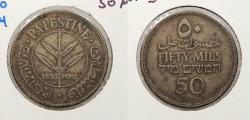 World Coins - PALESTINE: 1935 50 Mils