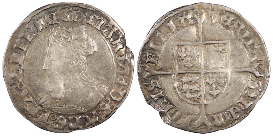 World Coins - ENGLAND Mary 1553-1554 Groat VF