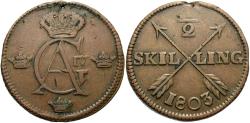 World Coins - SWEDEN 1803 1/2 Skilling