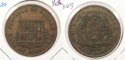 World Coins - CANADA: Lower Canada 1844 Halfpenny (Sou) Token