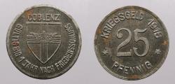 World Coins - GERMANY: 1918 Coblenz; Notgeld 25 Pfennig