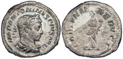 Ancient Coins - Elagabalus 218-222 A.D. Denarius Rome Mint Near EF