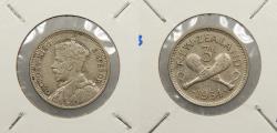 World Coins - NEW ZEALAND: 1934 George V Threepence (3 Pence)