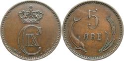 World Coins - DENMARK 1906 5 Ore