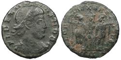 Ancient Coins - Delmatius, as Caesar 335-337 A.D. AE4 Siscia Mint Near VF