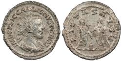 Ancient Coins - Gallienus 253-268 A.D. Antoninianus Samosata Mint EF ex. Roma E-Sale 118, lot 1418, with ticket.
