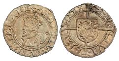 World Coins - FRANCE Besançon Charles V, as Holy Roman Emperor 1530-1556 1/2 Blanc 1545 EF