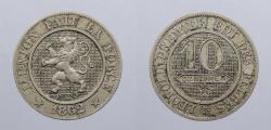 World Coins - BELGIUM: 1862 10 Centimes