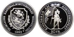 World Coins - SWITZERLAND Thurgau Weinfelden 1993 50 Francs Proof