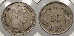 World Coins - DENMARK 1884 10 Ore