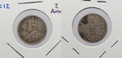 World Coins - INDIA: 1917 (c) George V 2 Annas